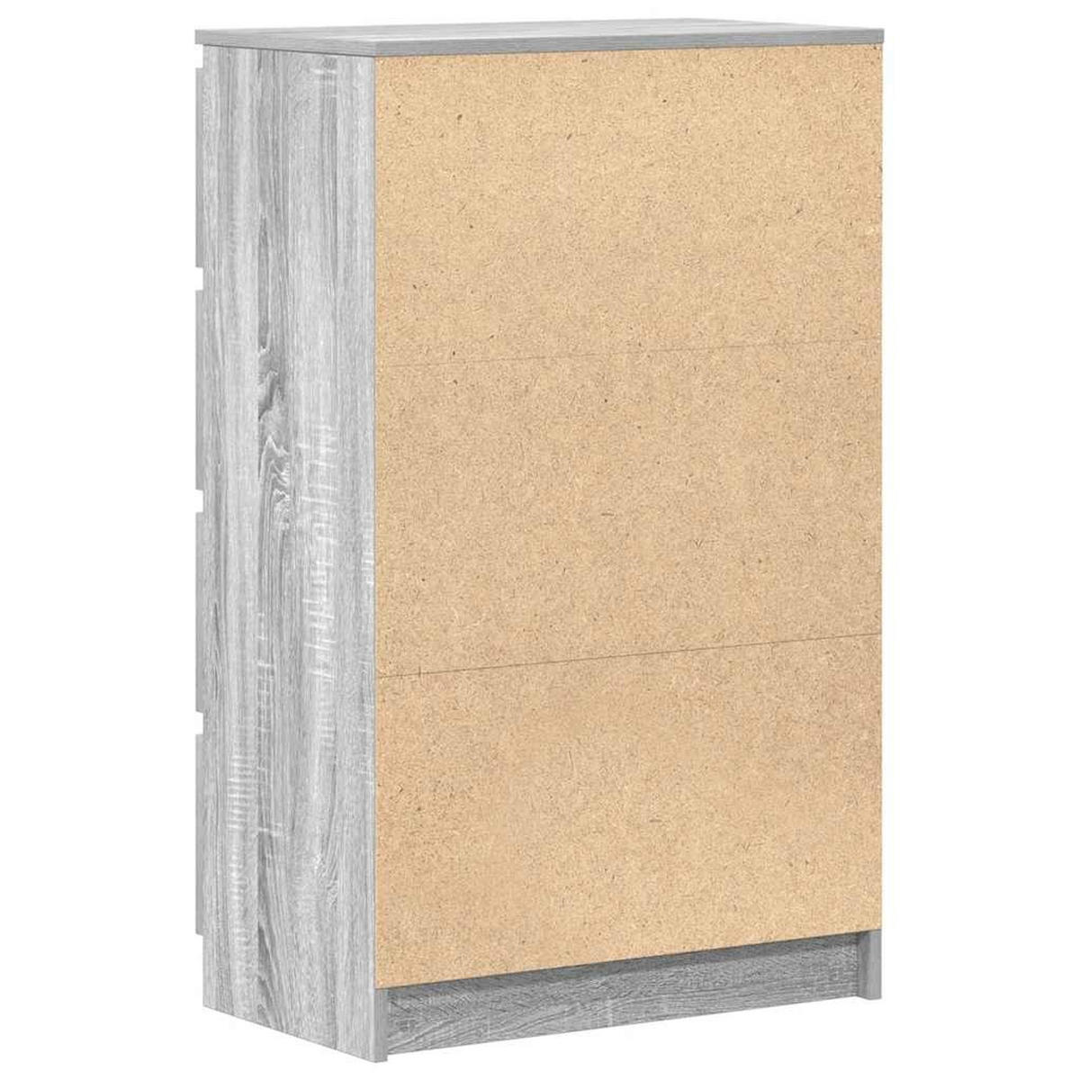 SIDEBOARDS mit 4 Schubladen 60/35/98,5 cm aus Holzwerkstoff Grau Sonoma Dekor - Silbereichenfarben, Holz (60/98.5/35cm) - vidaXL