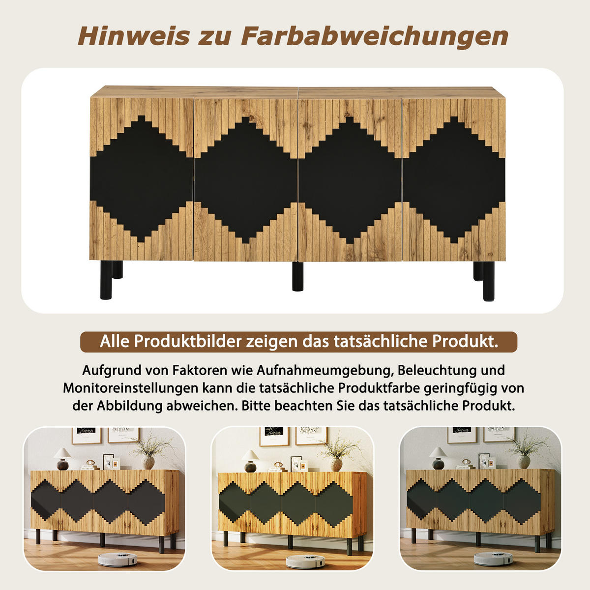 KUCHYŇSKÁ SKŘÍŇ v přírodní a černé barvě se 2 dvířky do obývacího pokoje a jídelny, 140×40×70 cm - přírodní/černá, kov/kompozitní dřevo (140/70/40cm) - STILVORA