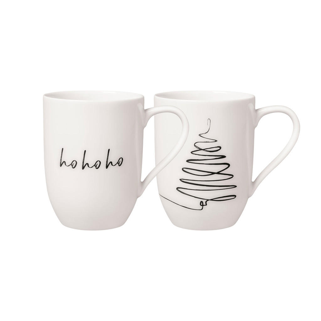 KAFFEEBECHER XMAS Statement weiß 280 ml 2er Set - Weiß, Keramik (0.28L) - Villeroy & Boch
