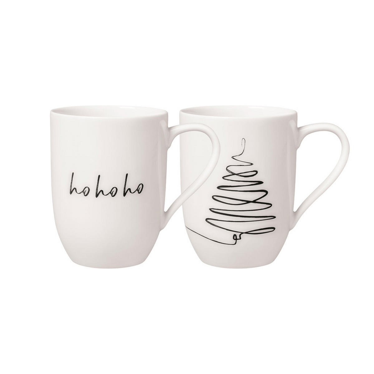 KAFFEEBECHER XMAS Statement weiß 280 ml 2er Set - Weiß, Keramik (0.28L) - Villeroy & Boch
