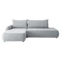 ECKSCHLAFSOFA Bueno I, Seite: Links - Hellgrau/Schwarz, Holz/Textil (300/185cm) - MIRJAN24