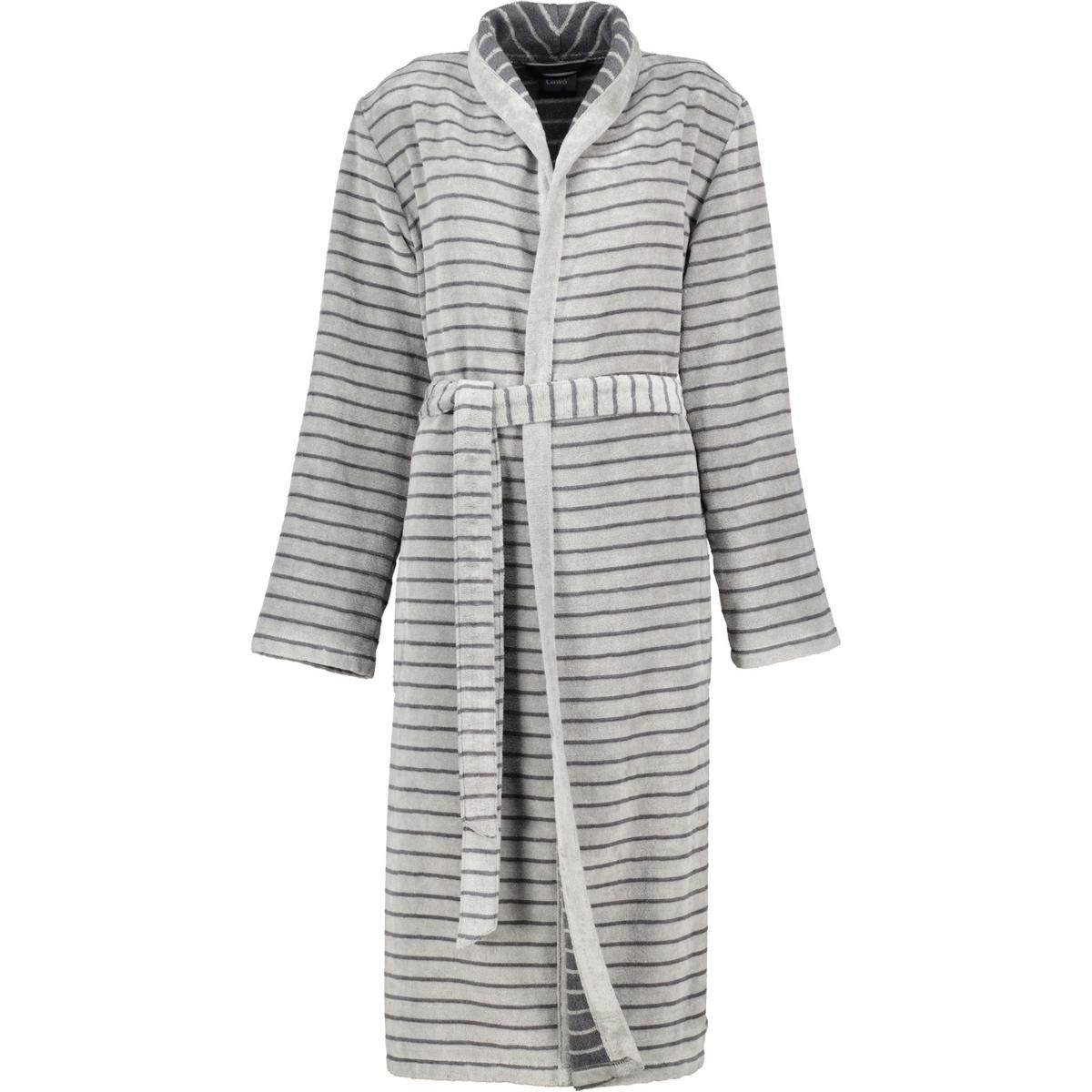 BADEMANTEL DAMEN SCHALKRAGEN SHADES 1491 STEIN - 77 - Grau, Textil (Snull) - Cawoe