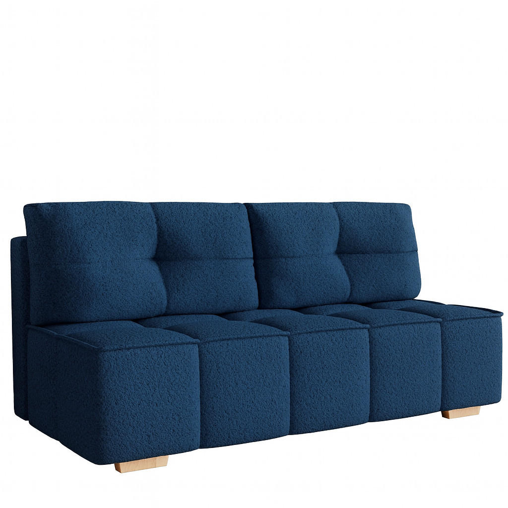 SOFA Granat LORA Ausziehbar Ohne Armlehnen - Dunkelblau, Textil (196/90/85cm) - Sepro Meble