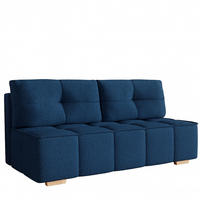 SOFA Granat LORA Ausziehbar Ohne Armlehnen - Dunkelblau, Textil (196/90/85cm) - Sepro Meble