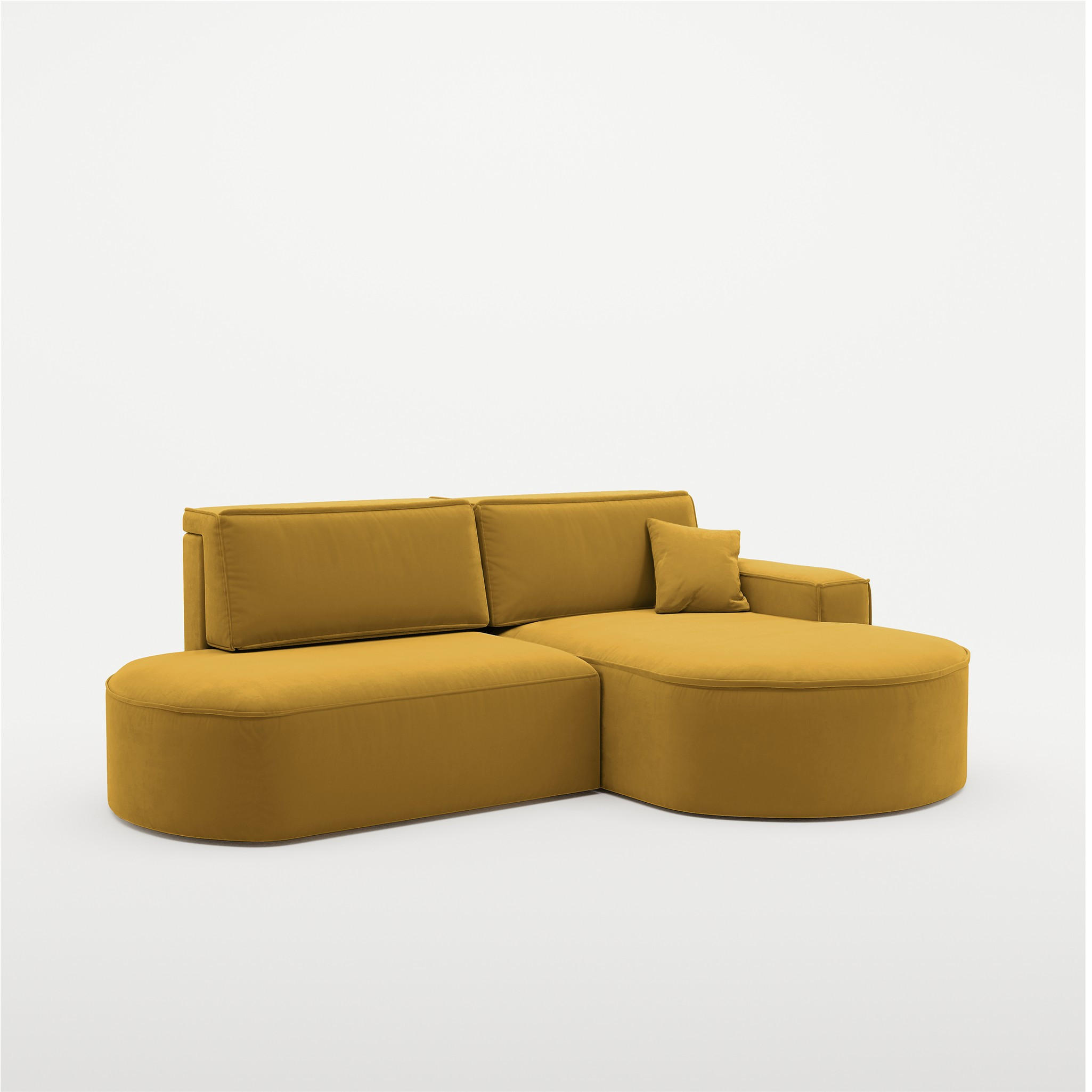 ECKSOFA Venedig Mit Schlaffunktion - Gelb, Holzwerkstoff/Textil (278/179cm) - Fun Möbel