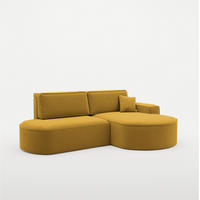 ECKSOFA Venedig Mit Schlaffunktion - Gelb, Holzwerkstoff/Textil (278/179cm) - Fun Möbel