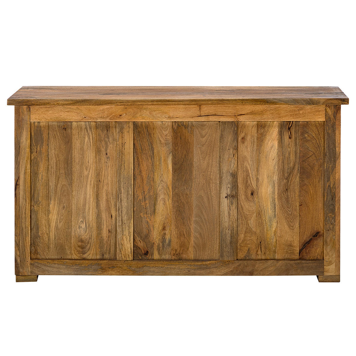 SIDEBOARD - Mango massiv / Eisen - Mango / Schwarz - Braun, Holz/Metall (128/70/45cm) - home24