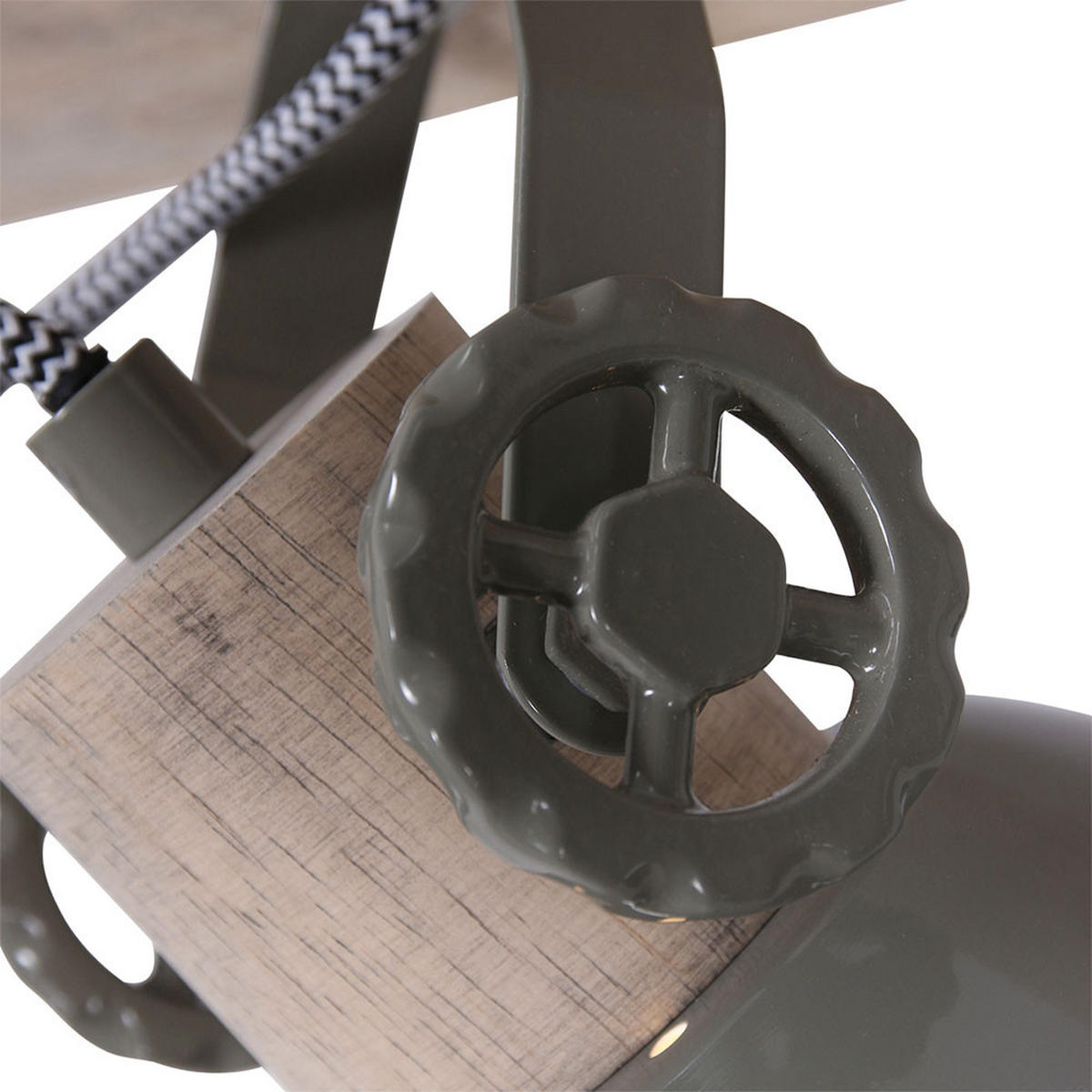 LED DECKENLEUCHTE Holzoptik Grün Metall - Grün, Holz (15.5/74/24cm)