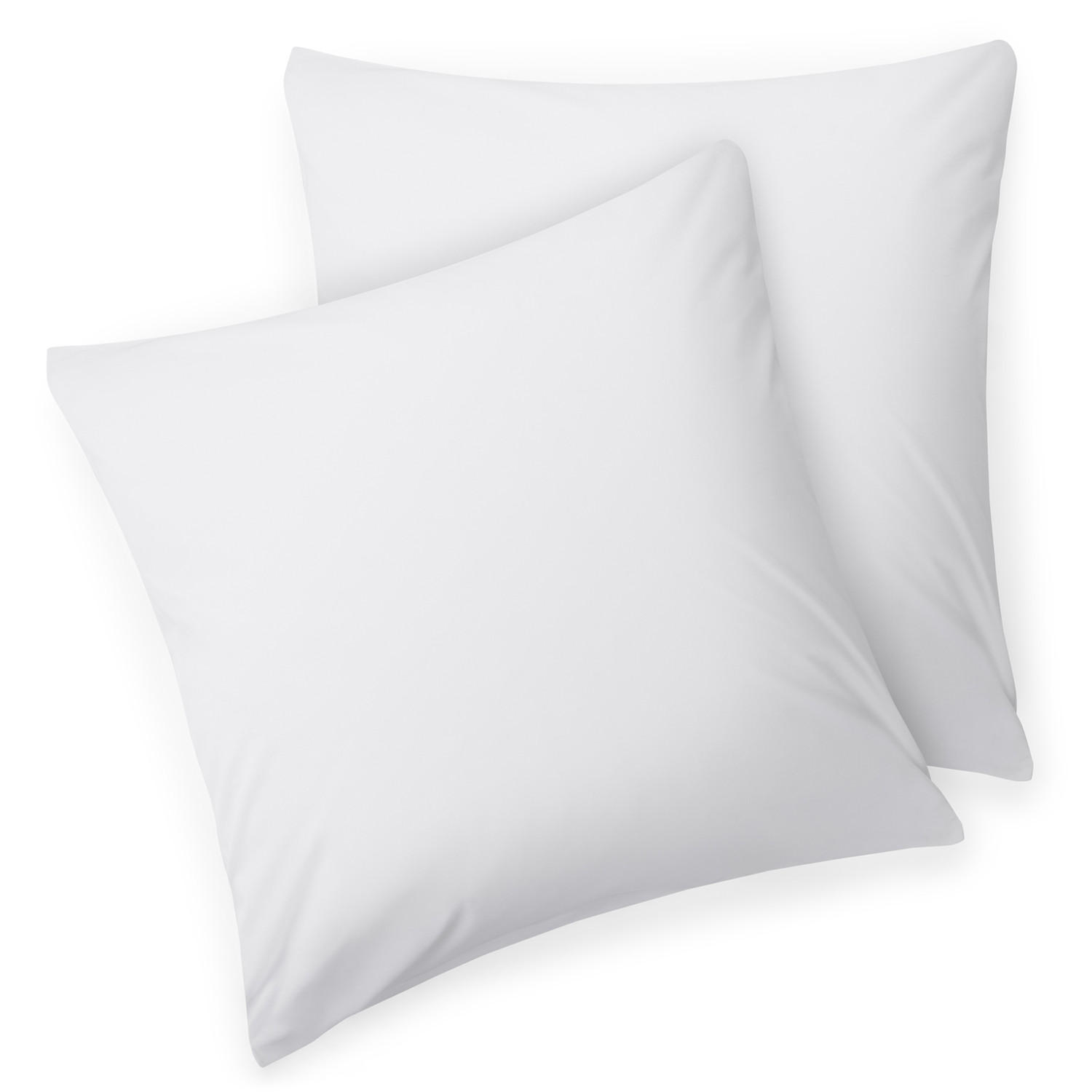 KISSENBEZUG Agneta 50/50 cm, 2er-Set, 100% Baumwolle, Weiß - Weiß, Textil (50/50cm) - Blumtal