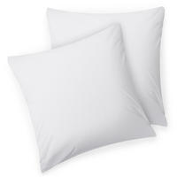 KISSENBEZUG Agneta 50/50 cm, 2er-Set, 100% Baumwolle, Weiß - Weiß, Textil (50/50cm) - Blumtal