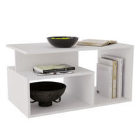 COUCHTISCH Maja90 90/44/50 - Weiß, Holzwerkstoff (50/90/44cm) - RAUMHIRSCH FURNITURE
