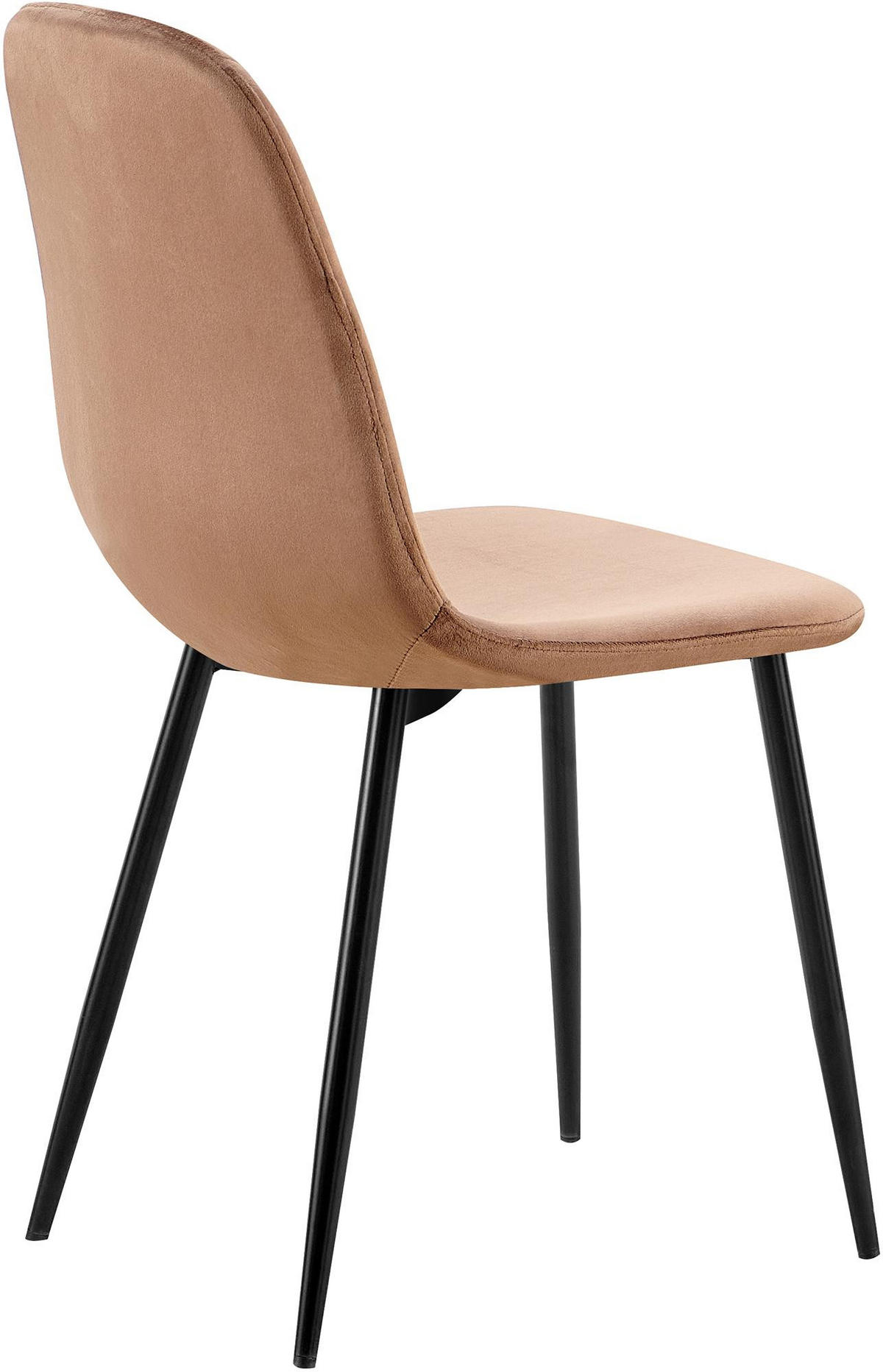 STUHL Metall Braun - Schwarz/Braun, Textil/Metall (45/88/54cm) - CLP