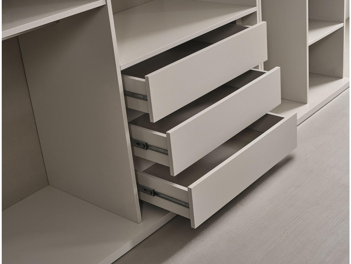 KLEIDERSCHRANK Vega 4 trg. - Beige, Holzwerkstoff (174/212/63cm)