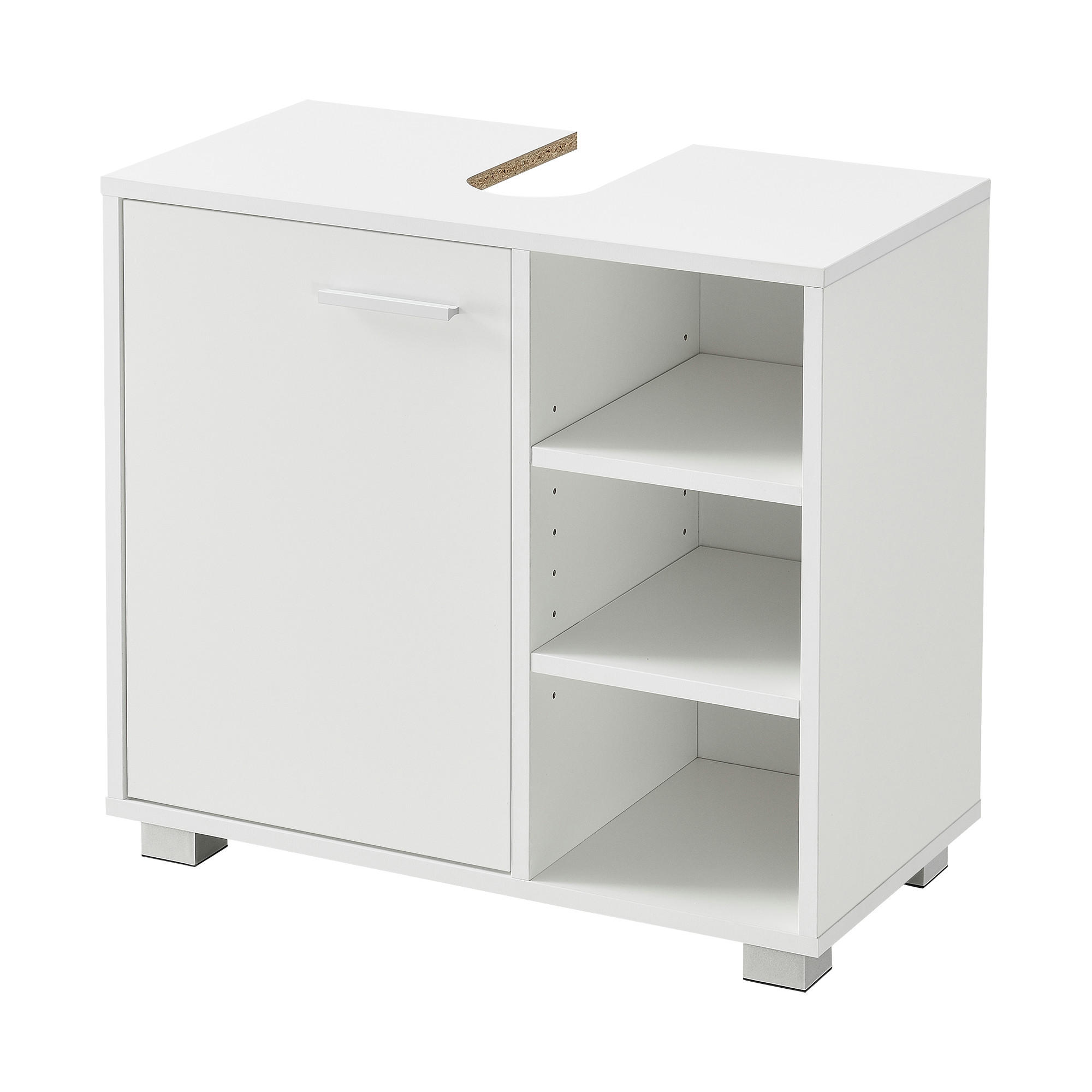 WASCHBECKENUNTERSCHRANK Narvik - Weiß, Holzwerkstoff (60/55.6/31cm) - [en.casa]