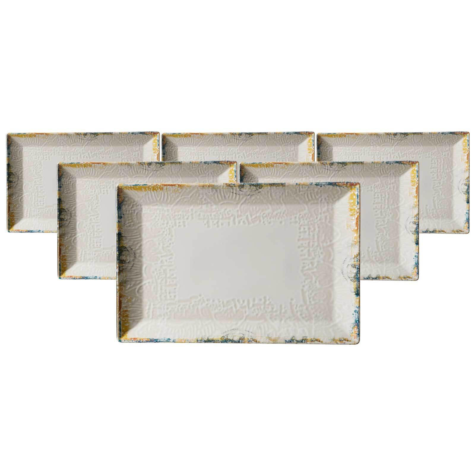 SERVIERPLATTEN Alfonso beige 34 x 23 cm 6er Set - Beige, Keramik (23/2.5/34cm) - Ritzenhoff Breker