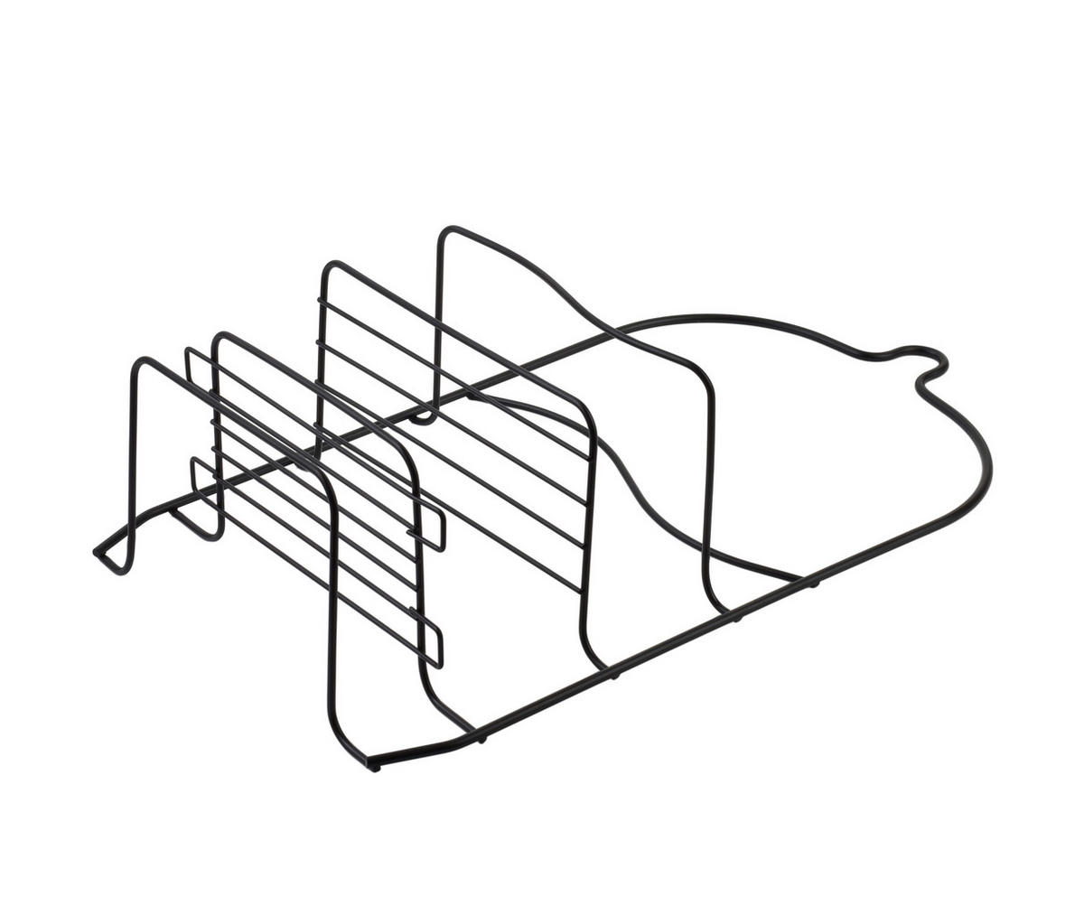 BADEZIMMERREGAL Carl 21,5/11/40,5cm Schwarz - Schwarz, Metall (21.5/40.5/11cm) - Mondex