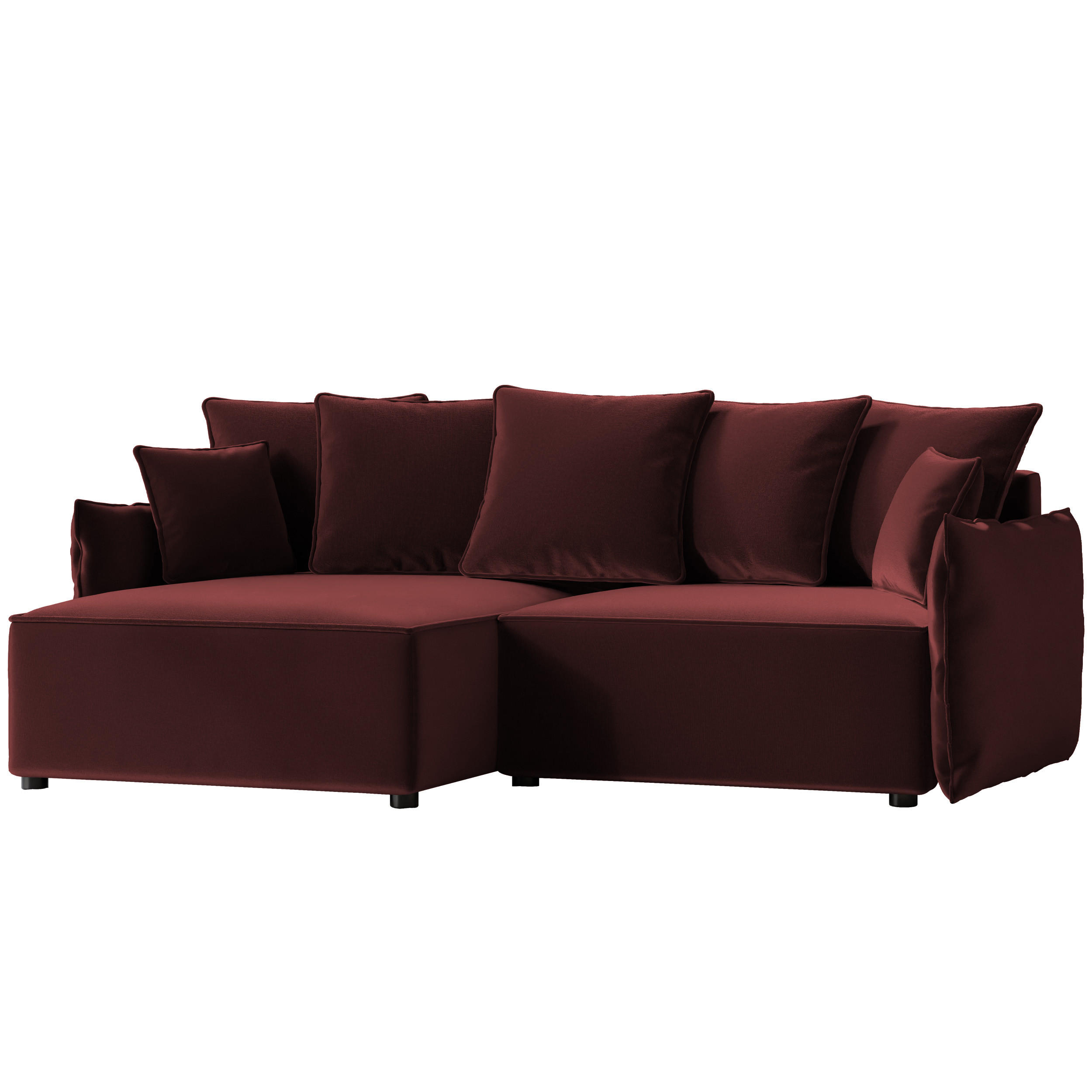 ECKSOFA LEON mit Schlaffunktion und Bettkasten Rot - Rot, Holzwerkstoff/Kunststoff (250/90cm) - Idohome