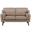 2-SITZER-SOFA hellbraun Lokka - Hellbraun/Braun, Textil (150/85/83cm) - Beliani