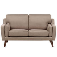 2-SITZER-SOFA hellbraun Lokka - Hellbraun/Braun, Textil (150/85/83cm) - Beliani