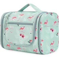 KULTURTASCHE zum Aufhängen mit Flamingo-Muster, extra groß - Multicolor, Textil (5/2/5cm)