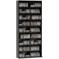 CD-REGAL DE-14489 18 Fächer, verstellbare Böden Schwarz - Schwarz, Holzwerkstoff (24/175/78.5cm) - ComfortXL