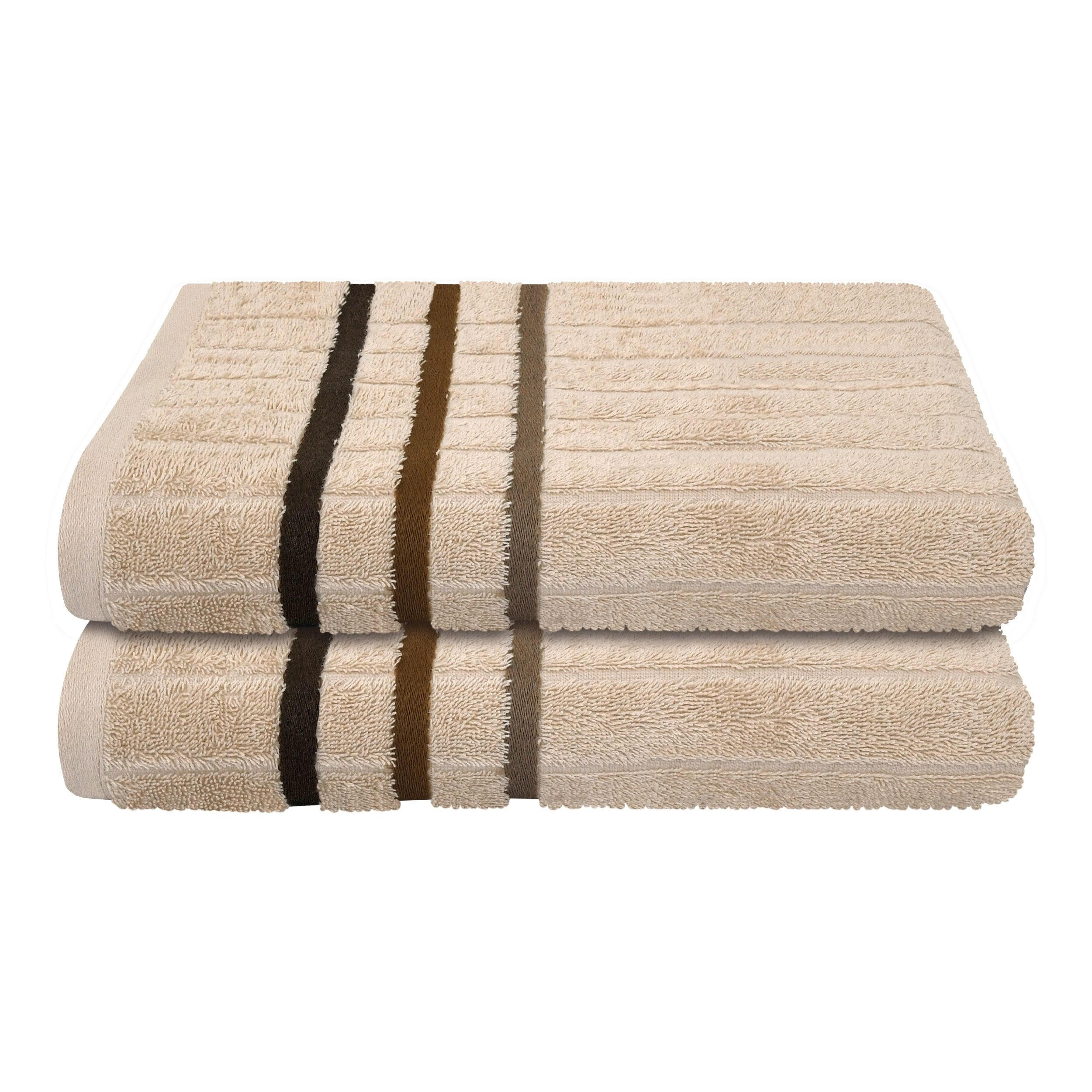 DUSCHTUCHSET Ohio - 2-teilig - 70 x 140 cm - Sand - Sandfarben, Textil (70/140cm) - Uncover by Schiesser