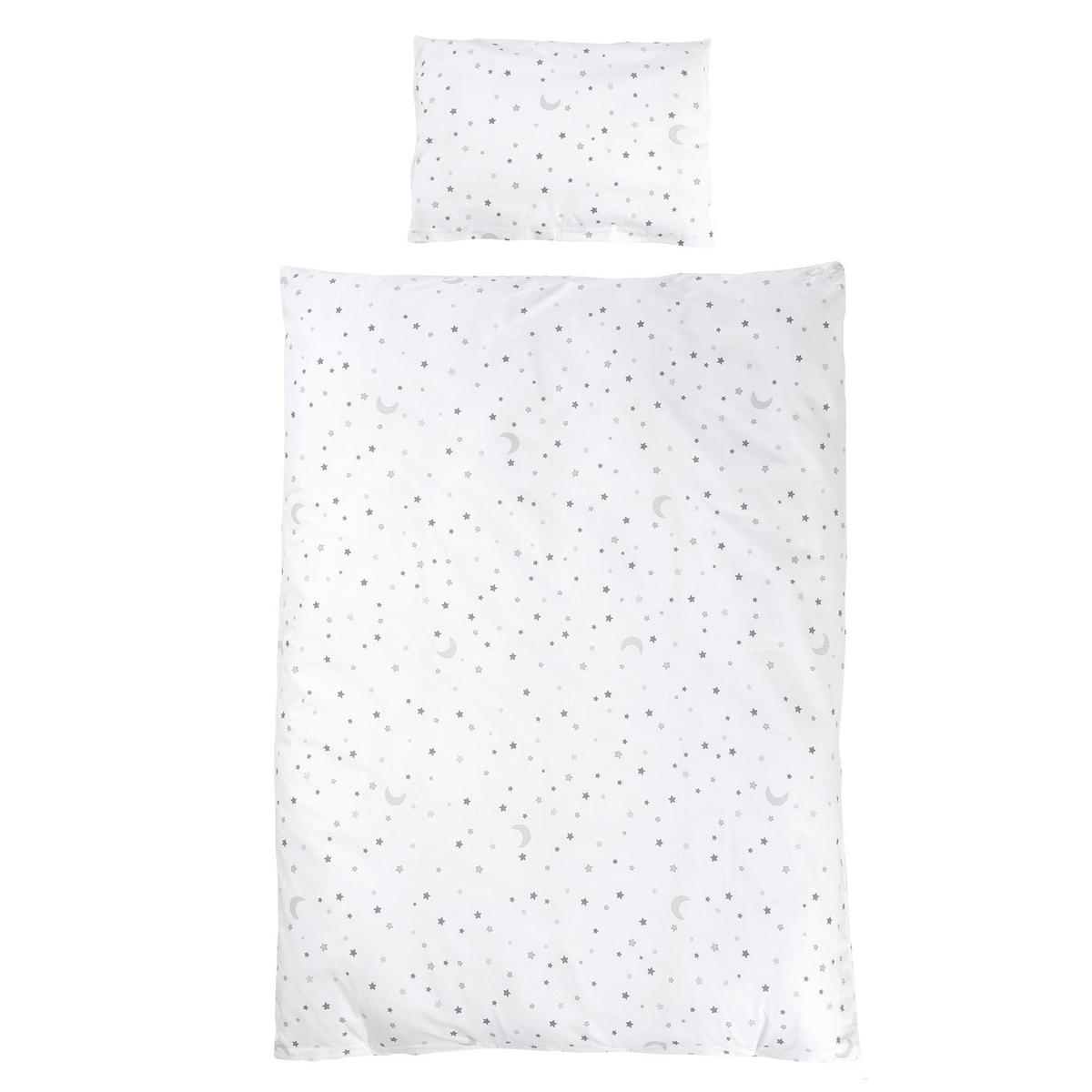BABYBETTWÄSCHE Sternenzauber grau 100 x 135 cm - Weiß, Textil (100/135cm) - Roba