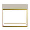 KONSOLENTISCH Veldio Graubeige mit goldenen Beinen 90 cm - Greige/Goldfarben, Holzwerkstoff/Metall (35.6/90/79cm) - Selsey
