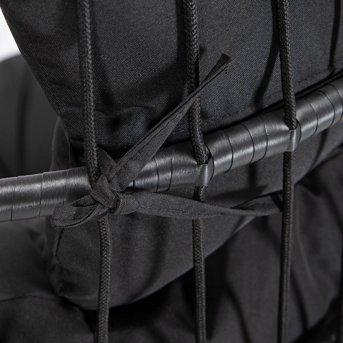 FALTBARER HÄNGESESSEL LOMA - Schwarz, 1-Sitzer - Schwarz, Kunststoff (86/118/72cm) - Home Deluxe