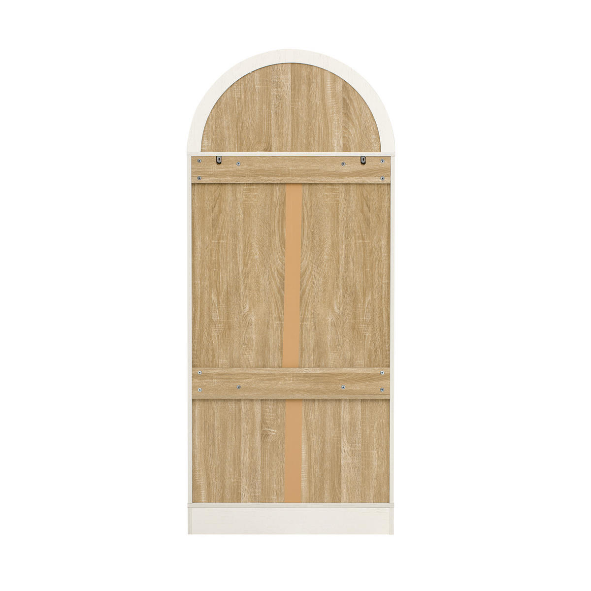 HIGHBOARD Weiß mit Glastüren & Schubladen, Bogen-Design 180cm - Weiß, Holzwerkstoff (76.2/180/40.1cm) - Urban Meuble