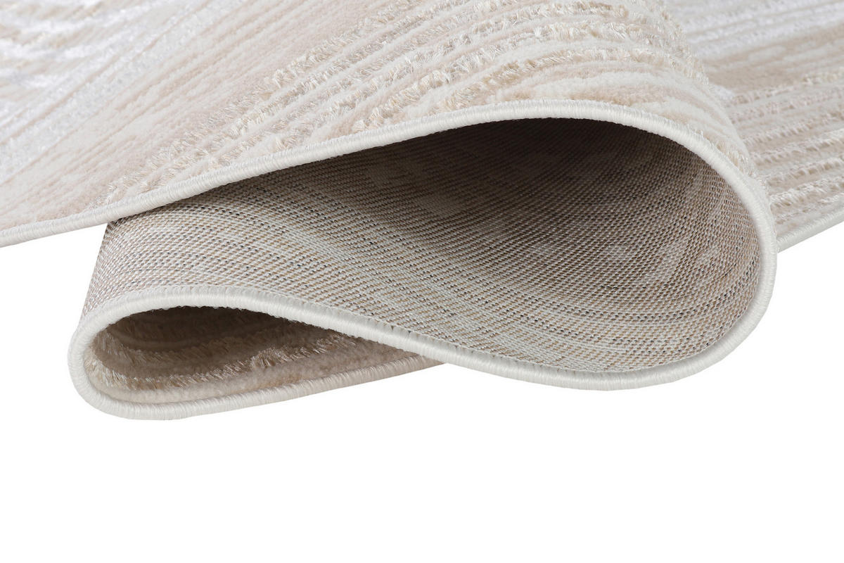 TEPPICH CRYSTAL ROUND Beige 120/120 cm - Beige, Kunststoff (120/120cm) - Tapiso