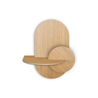 NACHTSTAND ALBA mit versteckter Aufbewahrung Oval - Eichefarben, Holz (60/55/45cm) - Woodendot