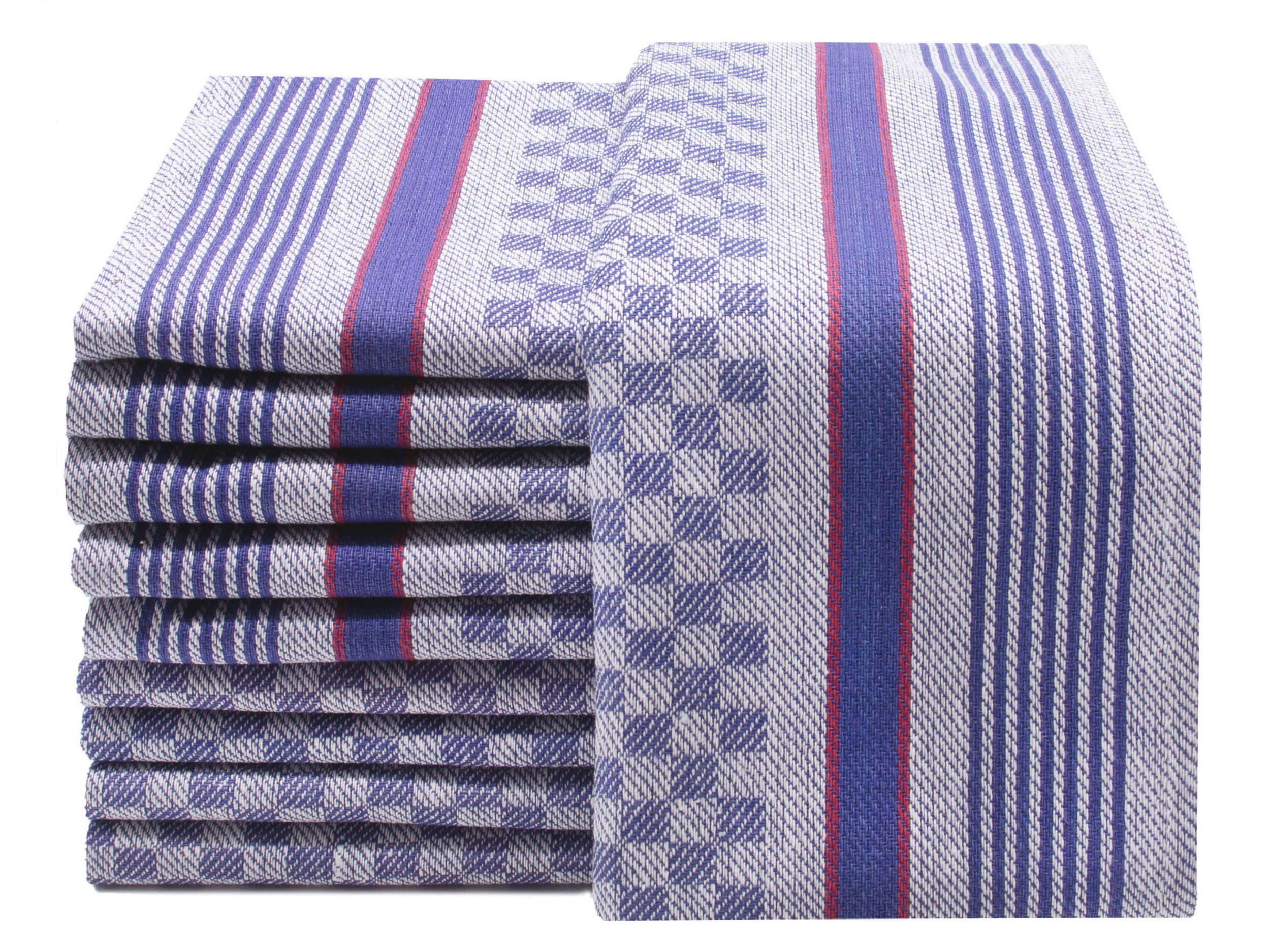 GESCHIRRTÜCHER, 10er-Set, 45x90 cm, 100% Baumwolle, Blau - Blau, Textil (45/90cm) - Zollner