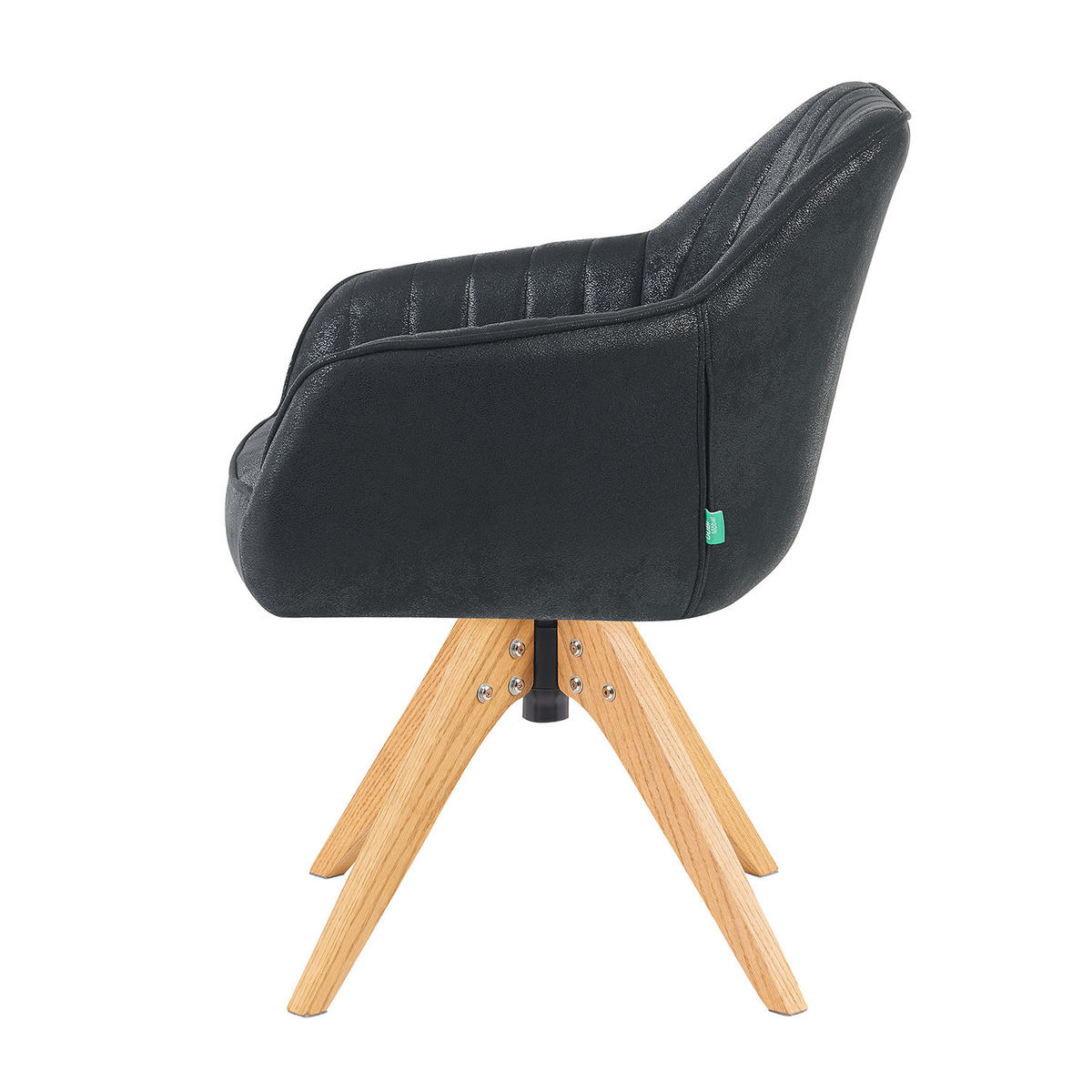 ARMLEHNSTUHL Mika-Finn 2er-Set - Honigeiche/Schwarz, Eichenholz/Holz (60/82/61cm) - DUBI Möbel