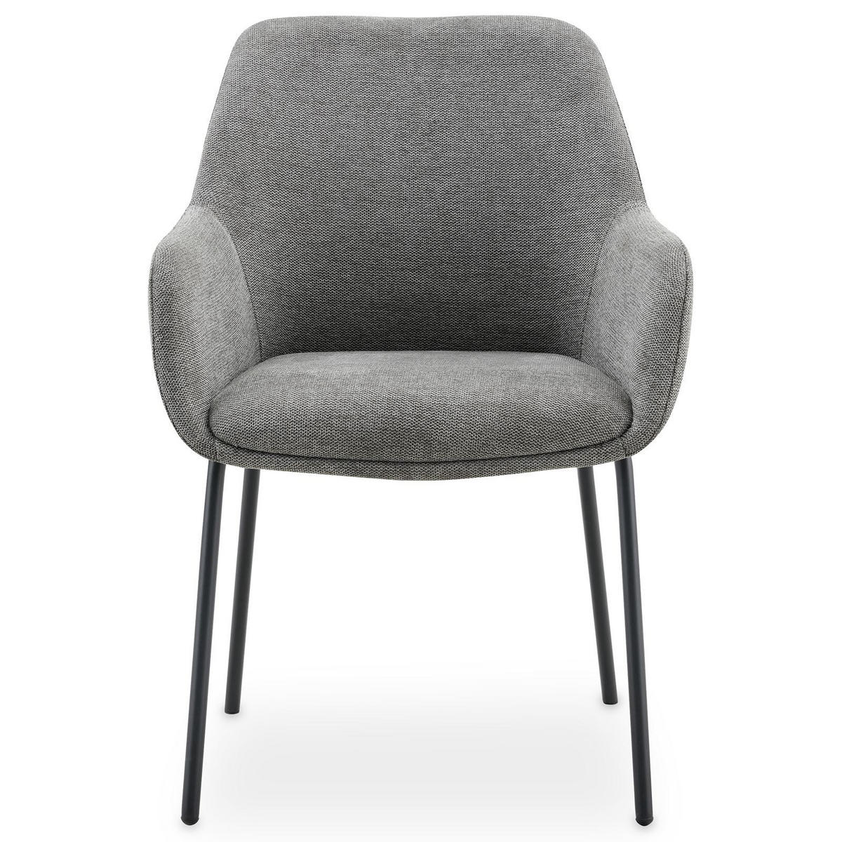 ESSZIMMERSTÜHLE TURSI 2er-Set grau - Grau, Textil (56/83/55cm) - IDIMEX