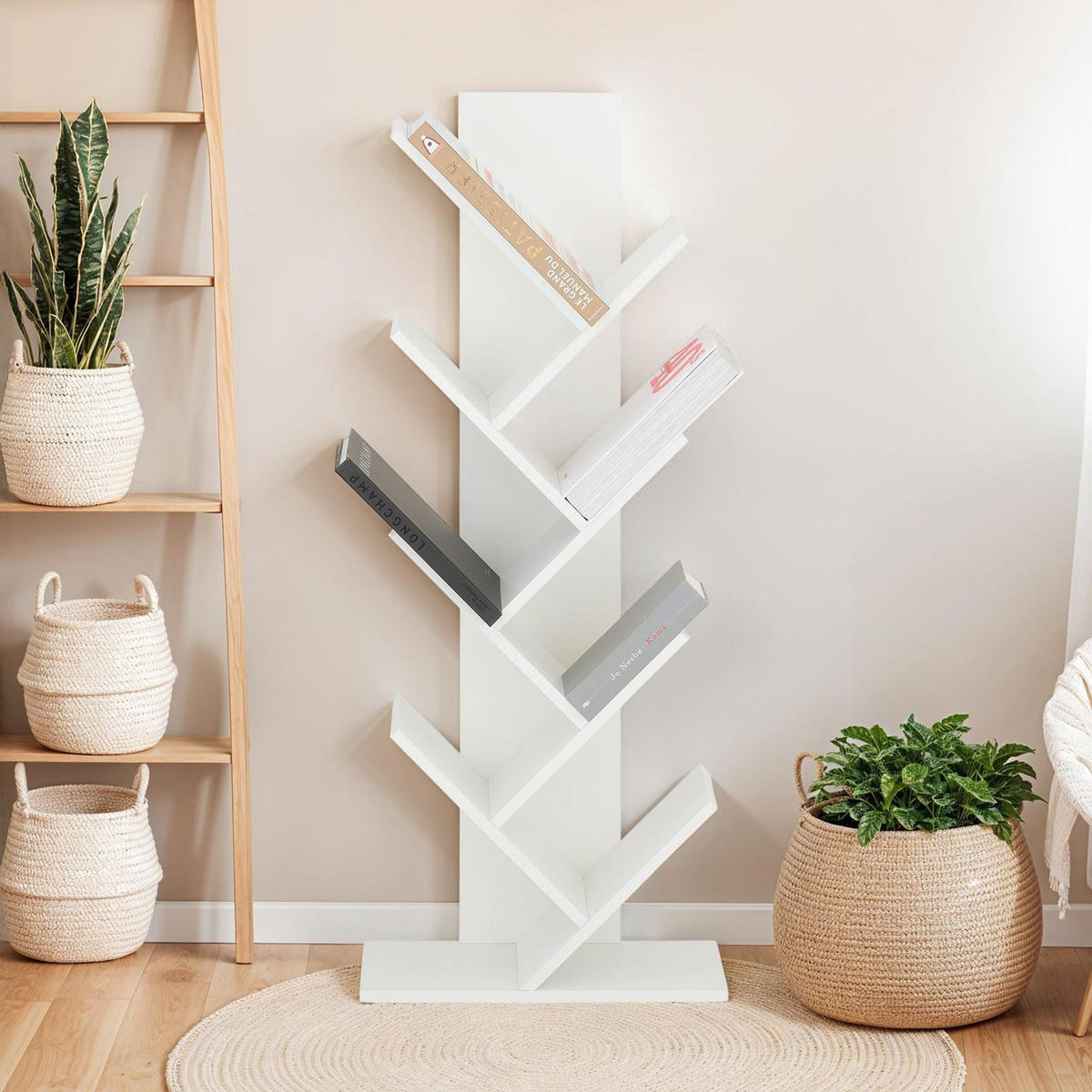 BÜCHERREGAL JULES - Weiß, Holzwerkstoff (48/116/23cm) - IDIMEX