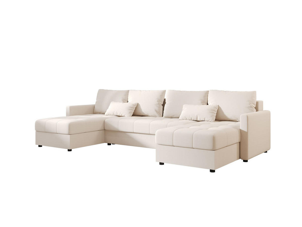 ECKSOFA MOS U BIS Cosmic 10 mit Schlaffunktion - Beige, Textil (285/85/140cm) - Bedante