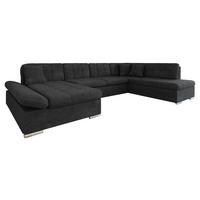 ECKSOFA Bergen, Seite: Links - Anthrazit/Silberfarben, Holz/Textil (345/76/205cm) - MIRJAN24