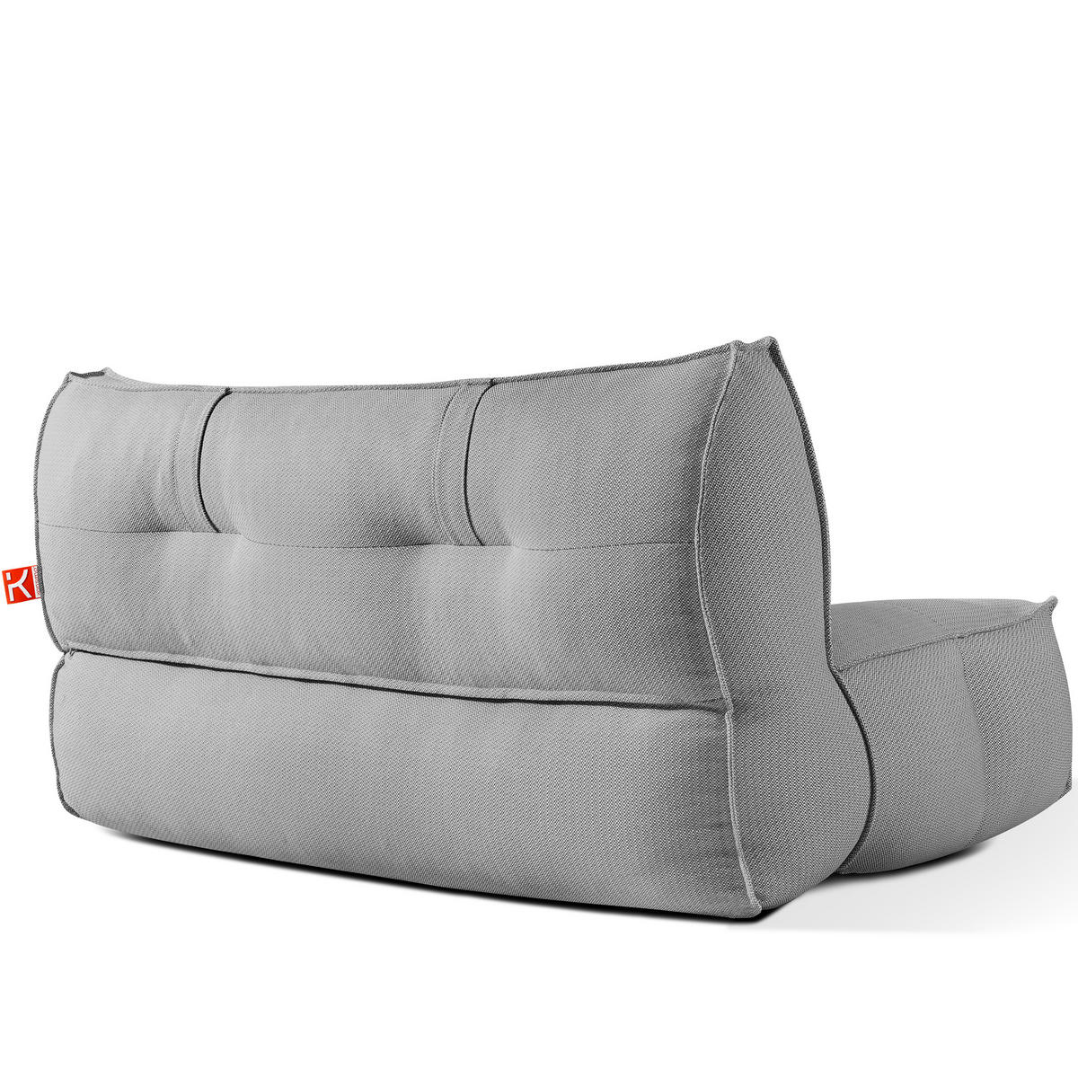 GARTENSOFA LOVIA Lounge, Schwarz/Weiß - Schwarz, Textil (177/82/106cm) - KONSIMO®