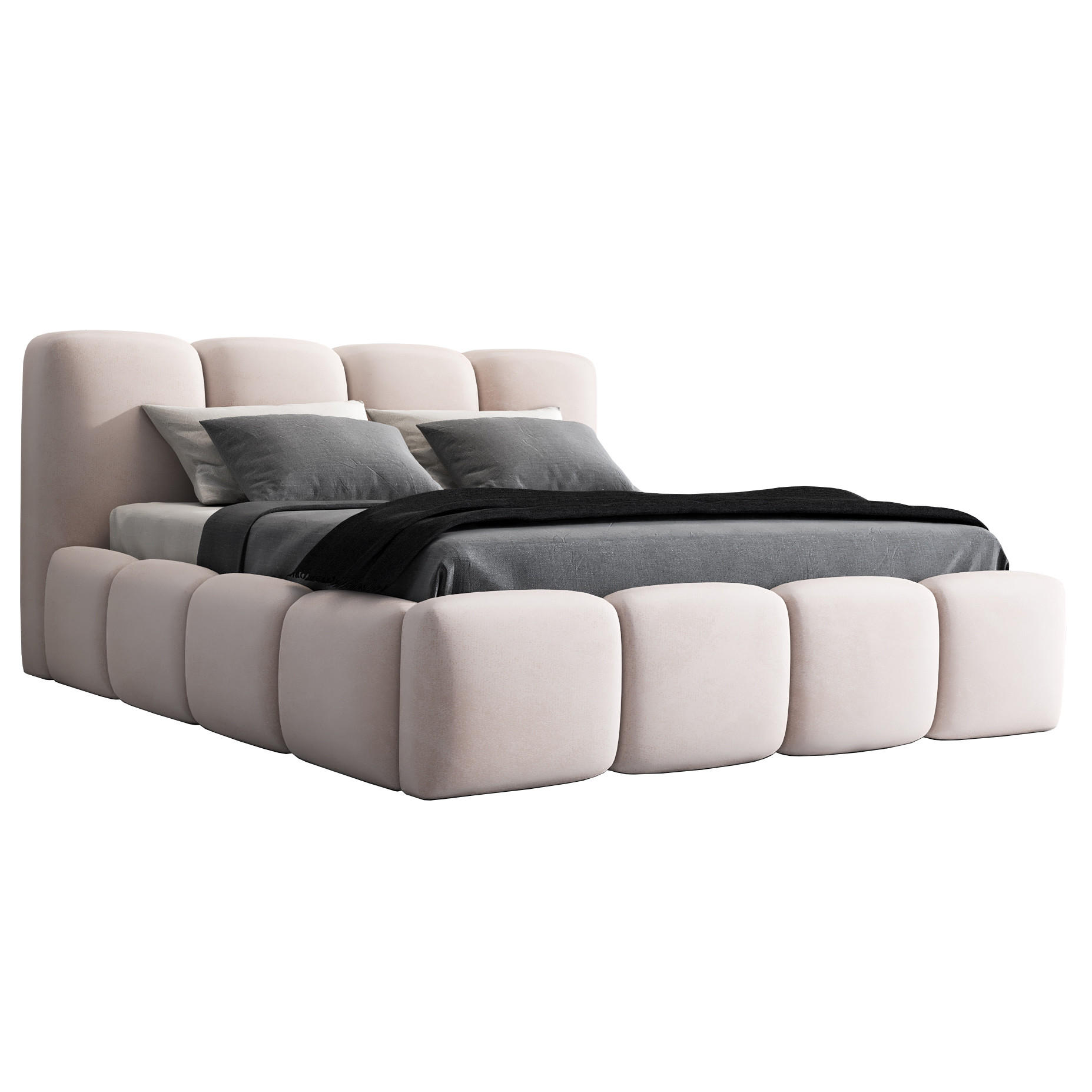 POLSTERBETT DONA 140x200 Beige - Beige, Textil (140/200cm) - A&J MöbelLand