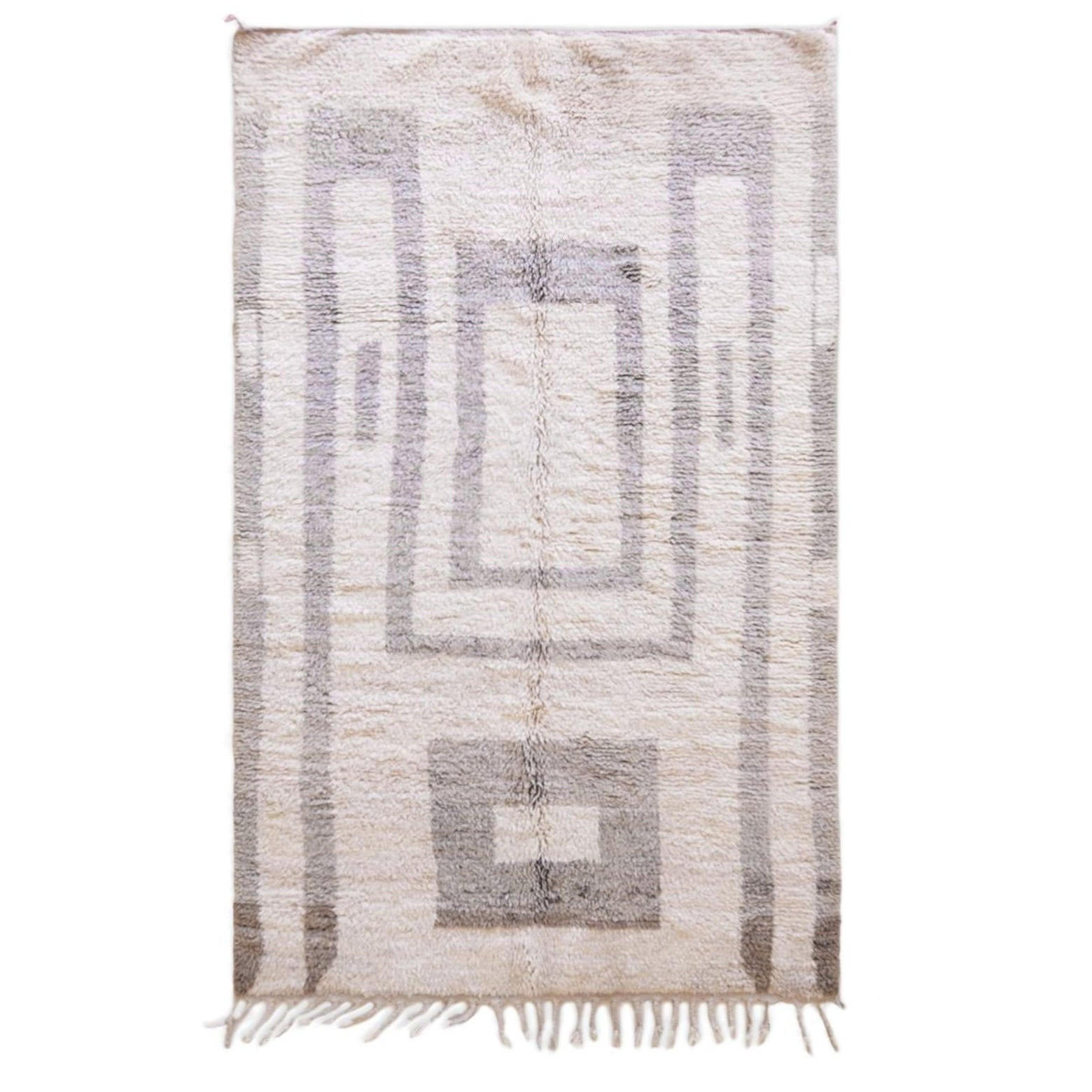 BERBERTEPPICH grafisch elegant 162x 266 cm - Beige, Naturmaterialien (162/266cm) - AFK Living