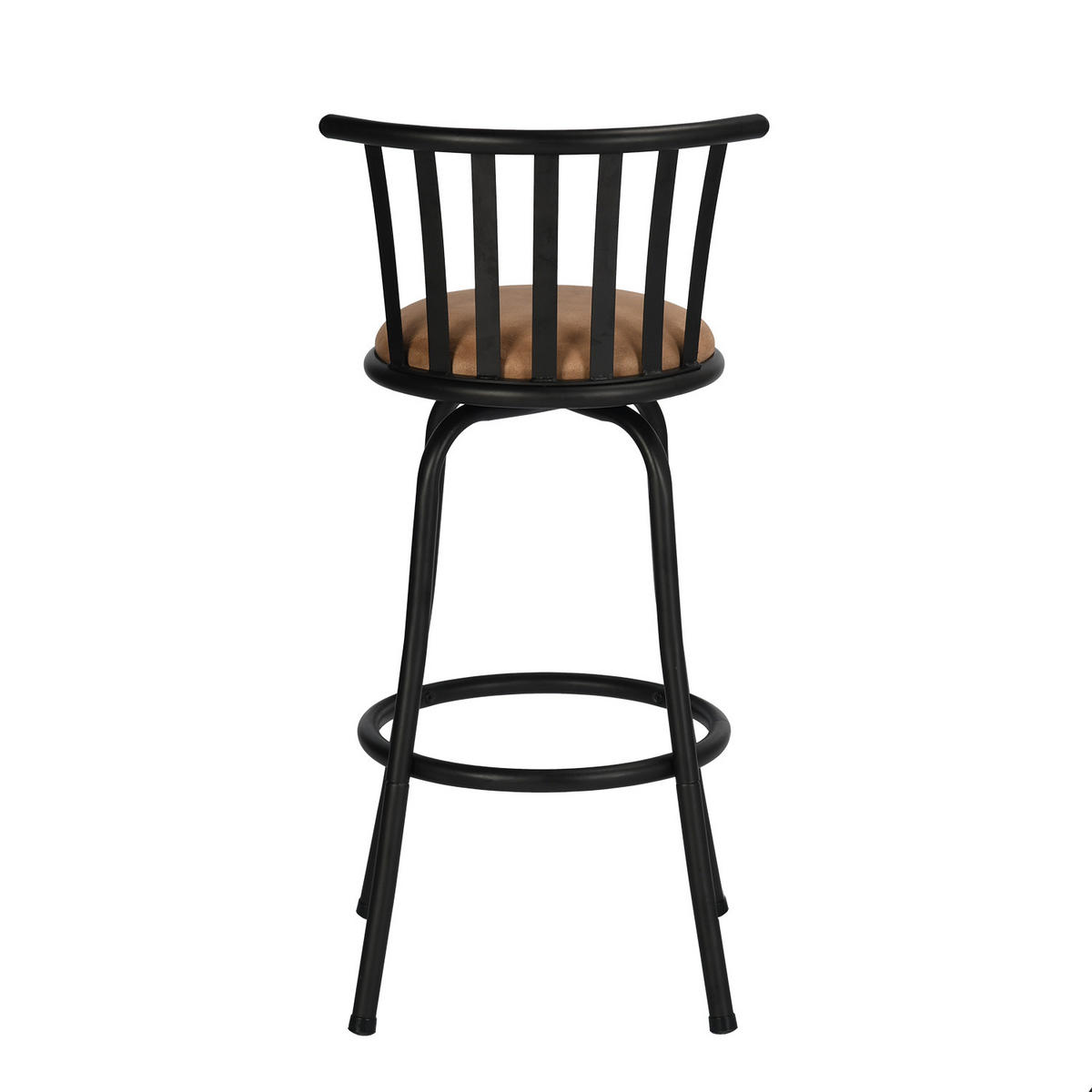 BARHOCKER-SET 2 Stück Braun - Schwarz/Braun, Textil/Metall (37/83/37cm) - Urban Meuble