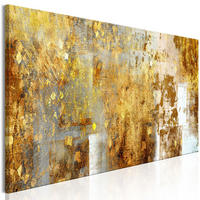 KUNSTDRUCK Gold 150/50 cm - Goldfarben/Grau, Textil (150/50cm) - KUNSTLOFT