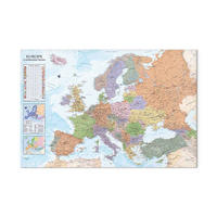 PINNWANDTAFEL Politische Europakarte Englisch 90x60 cm - Multicolor, Holz (90/60cm) - artgeist