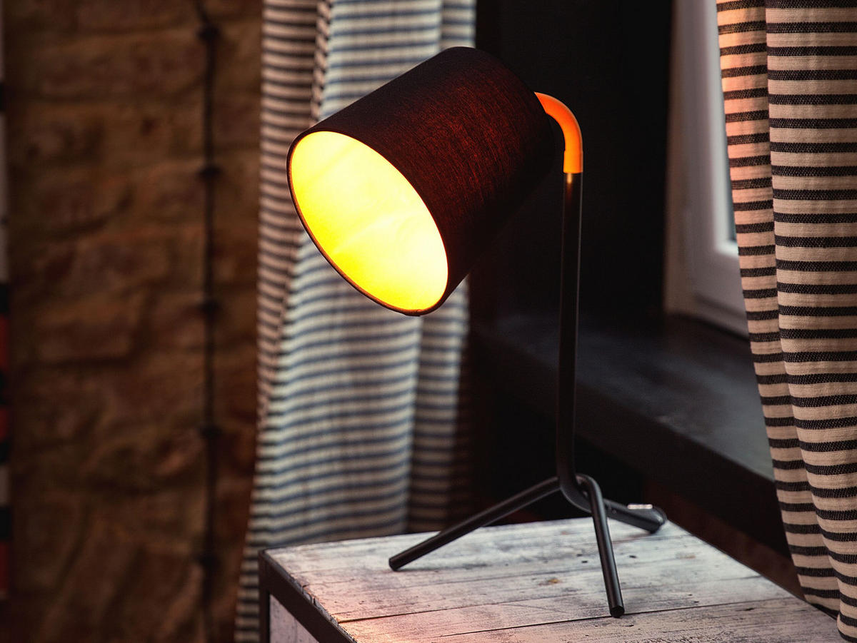 SCHREIBTISCHLAMPE Mooki 28/23/42 cm - Schwarz, Metall (28/23/42cm) - Beliani