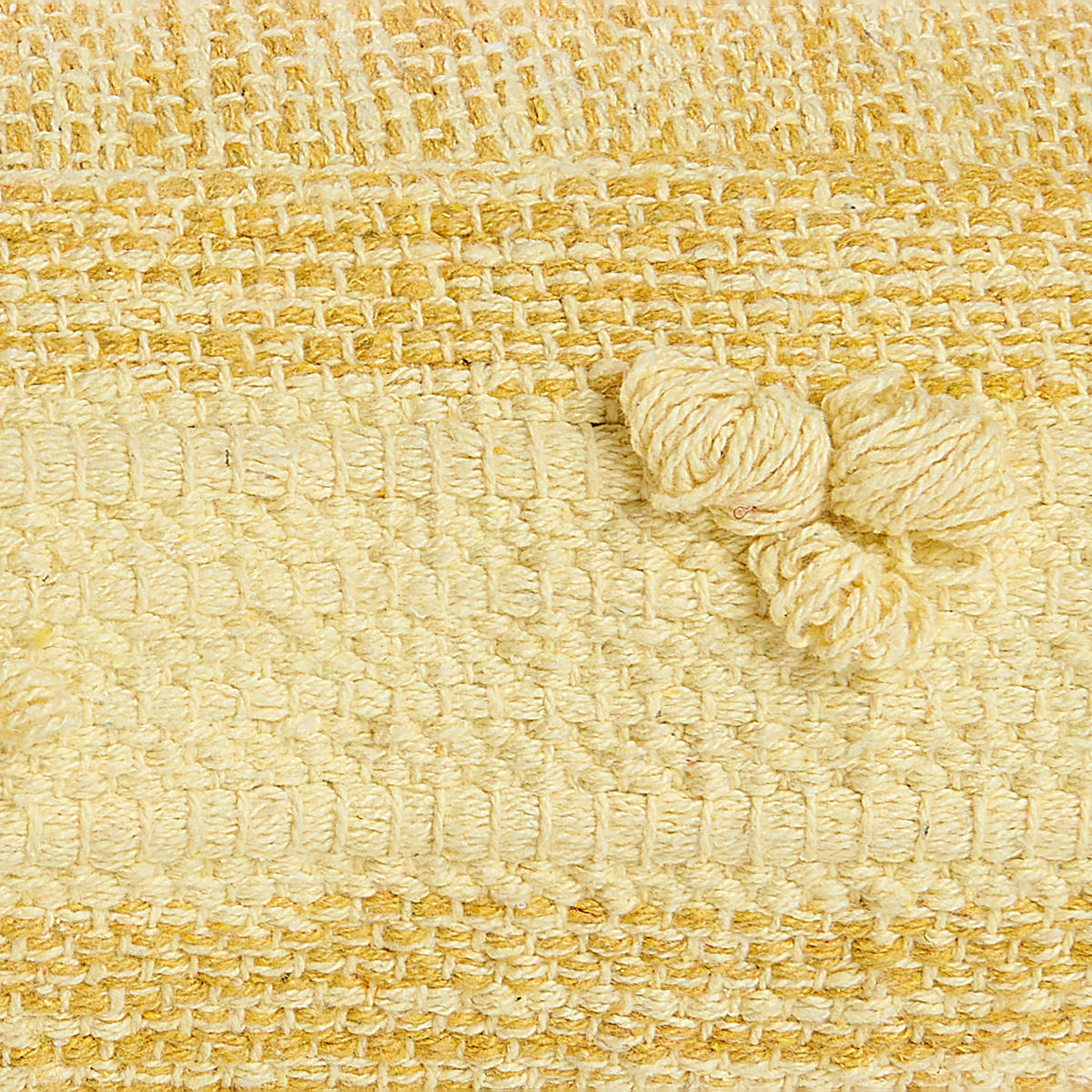 BODENKISSEN Clone 60/60/12 cm - Gelb, Naturmaterialen/Textil (60/12/60cm) - Beliani