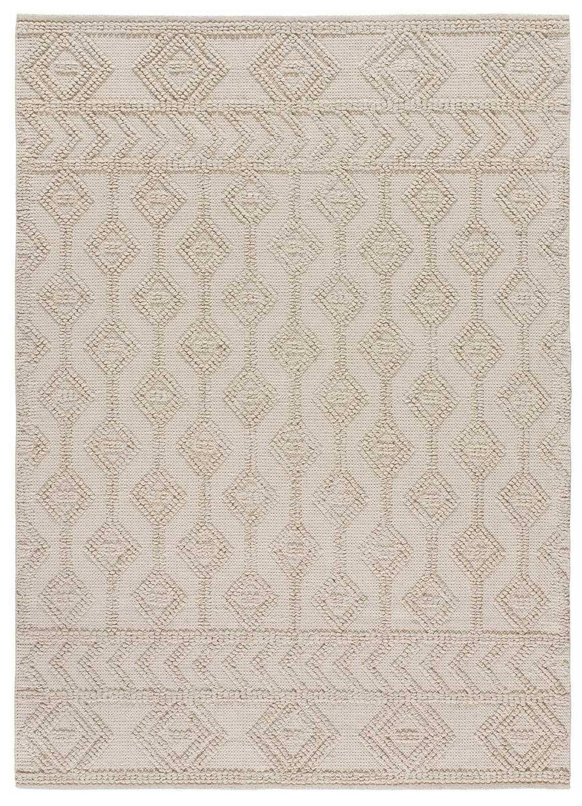 HANDWEBTEPPICH Handgefertigt Creme Pamuk 120/170 cm - Creme, Naturmaterialien (120/170cm) - Atticgo