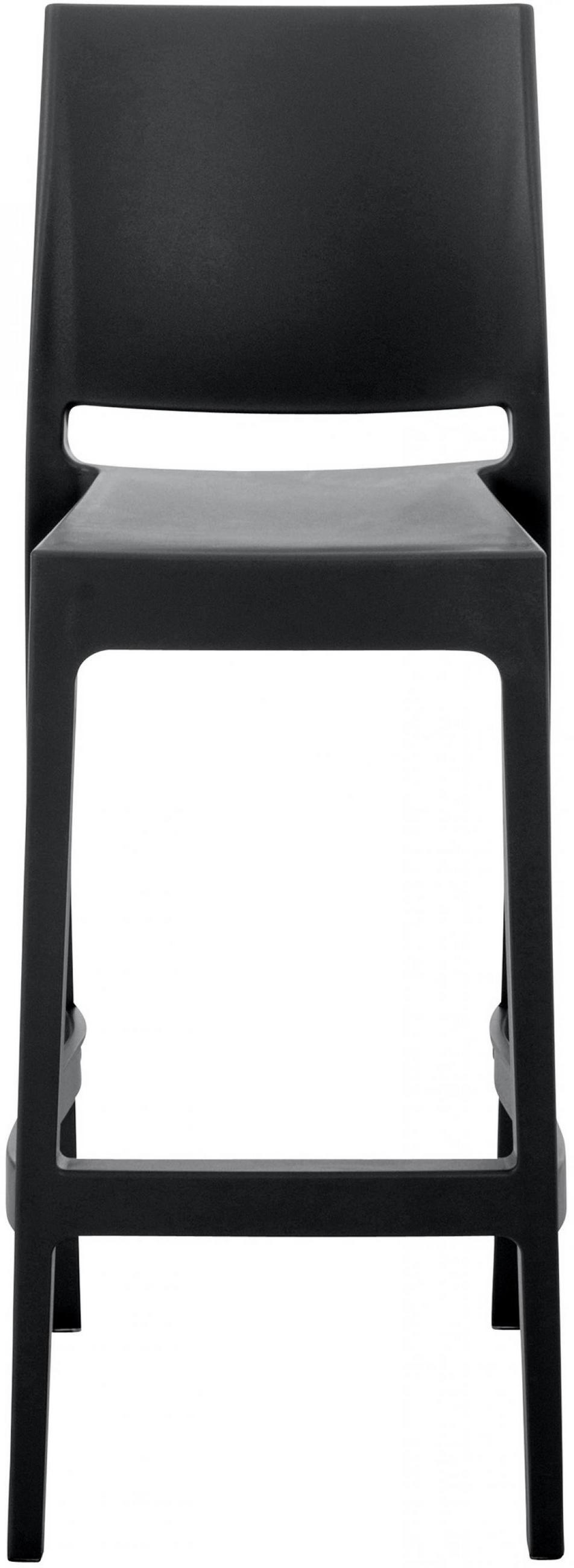 BARHOCKER 2er Set Kunststoff schwarz - Schwarz, Kunststoff (45/105/51cm) - CLP
