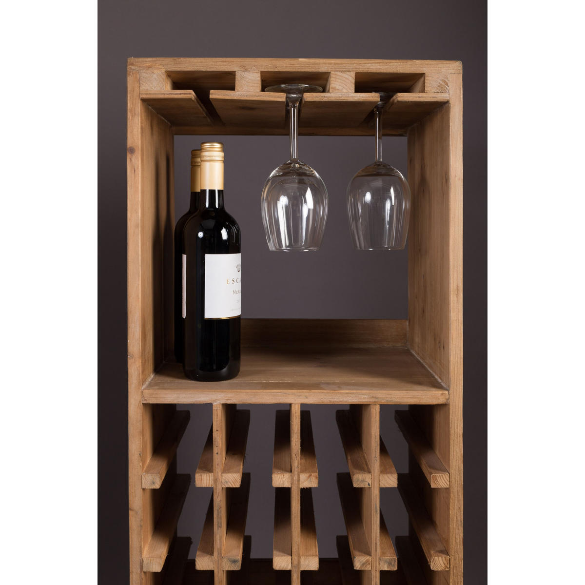 WEINSCHRANK Claude Holz Braun - Braun, Holz (43.5/118.5/315cm) - Dutchbone