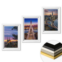 WANDBILDER 3er-Set - 20x30 cm Weißer Rahmen - Ausblicke auf Brücken und Sonnenuntergänge - Weiß, Kunststoff (20/30cm) - ArtPrintCave